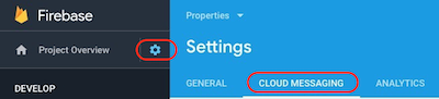 FireBase Cloud Message Settings